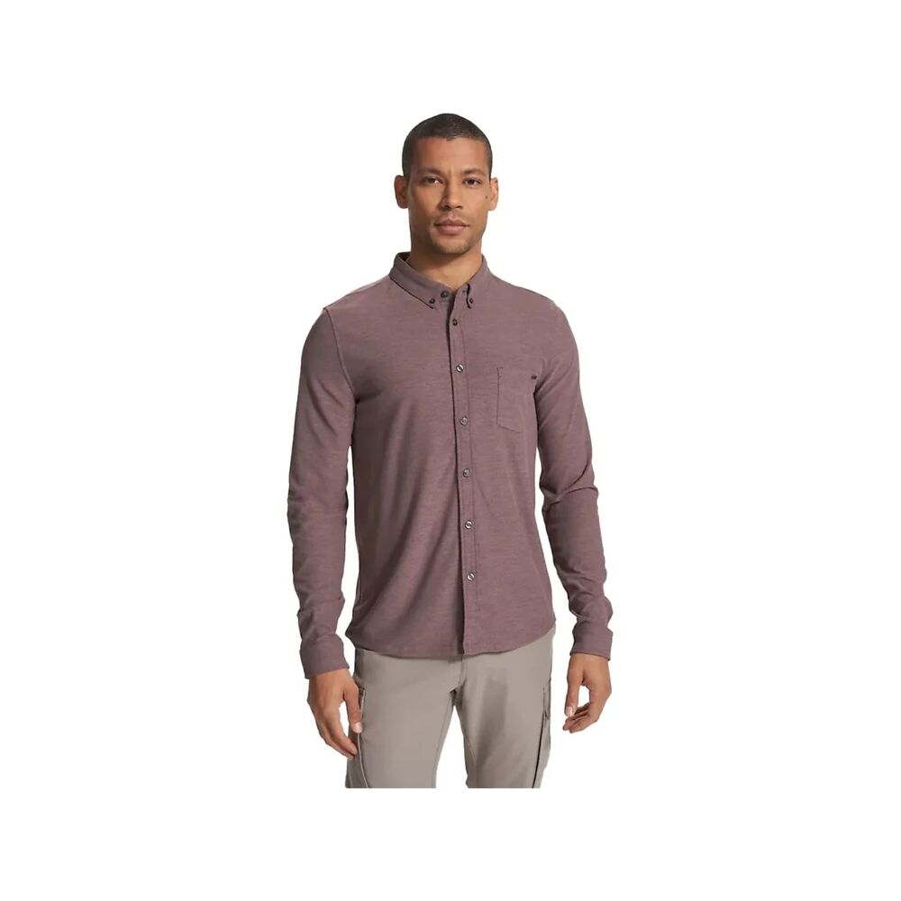 Vuori Men's Long-Sleeve Ace Button-Down Shirt, Hazel, Size S, V185